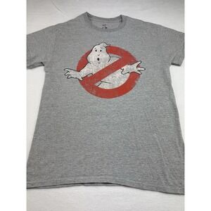 Mad Engine Ghostbusters Men's size Large grey graphic T-shirt short sleeve